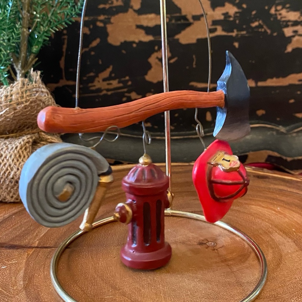 3/$15 Firefighter Themed Christmas Ornament